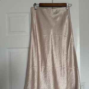Silky satin midi basic skirt from Babaton (Aritzia)